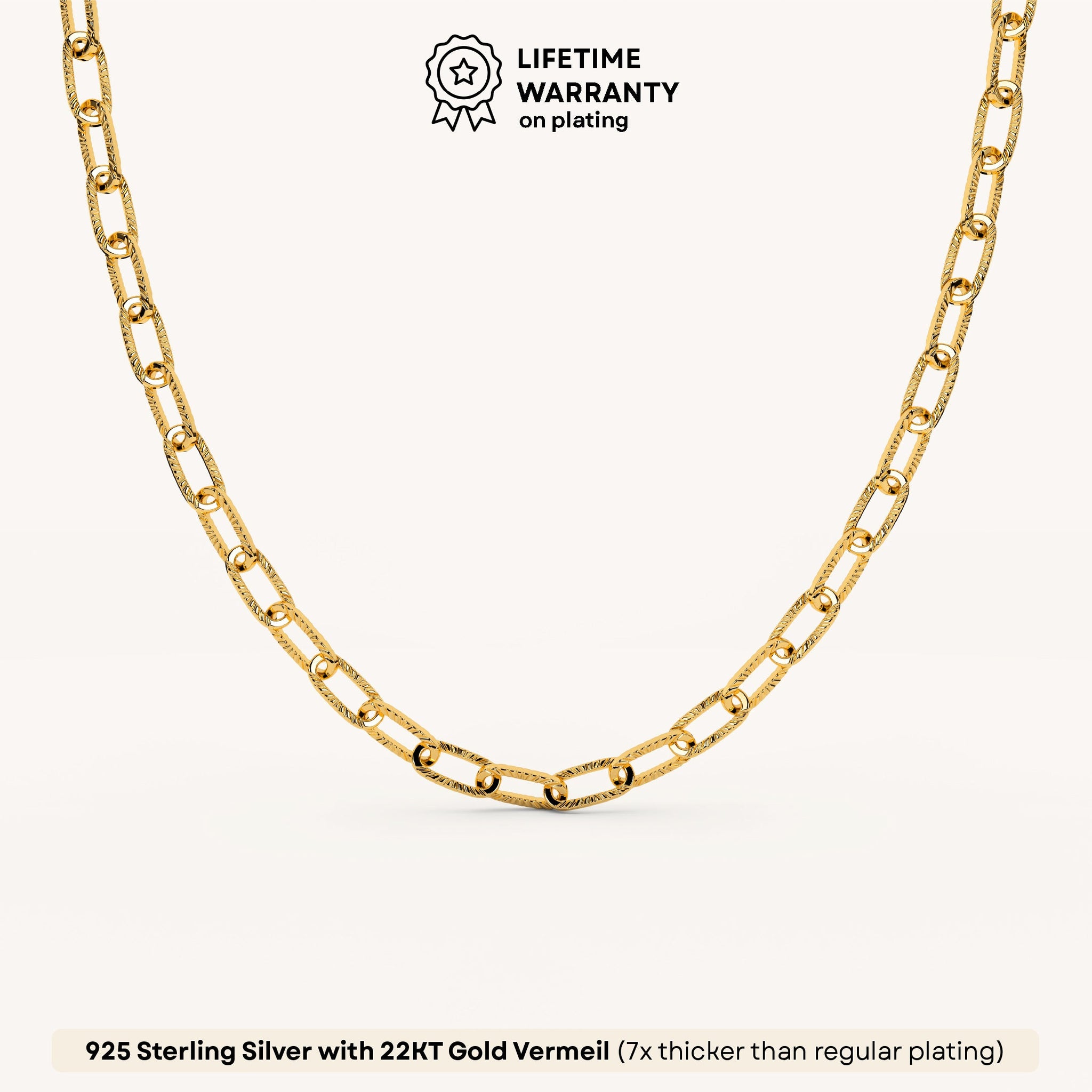 Paperclip Link Chain in 92.5 Sterling Silver