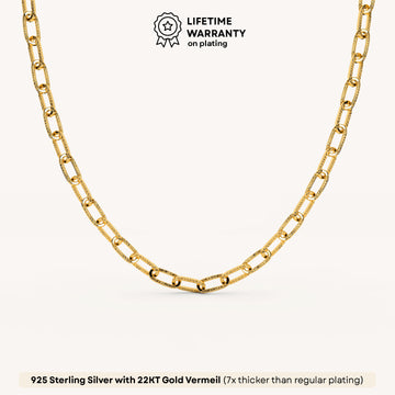 Paperclip Link Chain in 92.5 Sterling Silver