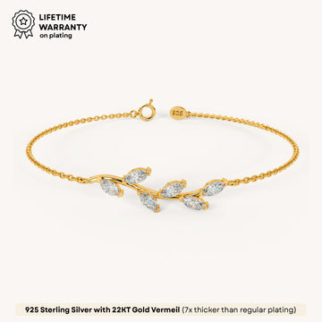Leaflet Shine Bracelet in 92.5 Sterling Silver