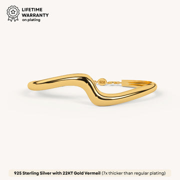 Ocean Wave Bliss Cuff in 92.5 Sterling Silver