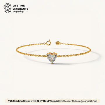 Love Heart Bracelet in 92.5 Sterling Silver