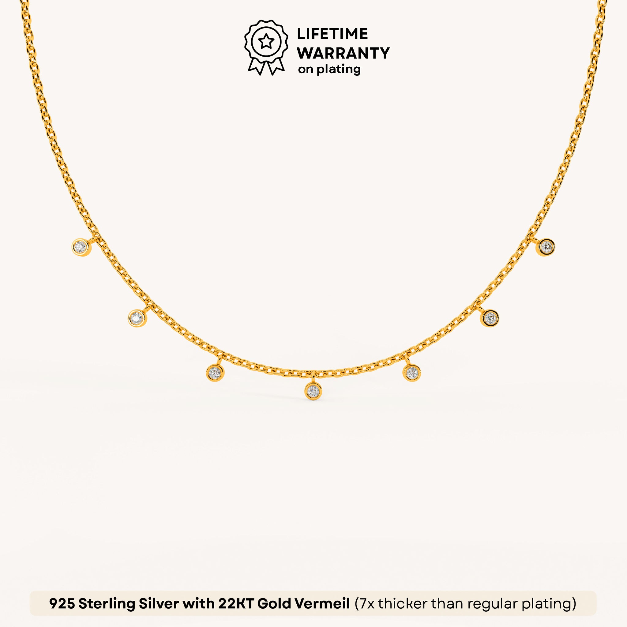 Dainty Drop Necklace in 92.5 Sterling Silver
