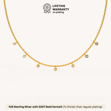 Dainty Drop Necklace in 92.5 Sterling Silver