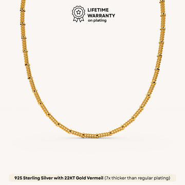 Textured Bead Chain Necklace in 92.5 Sterling Silver