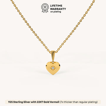 Starlet Heart Pendant in 92.5 Sterling Silver