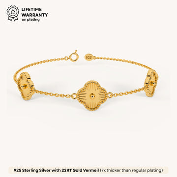 Eternal Clover Chain Bracelet in 92.5 Sterling Silver