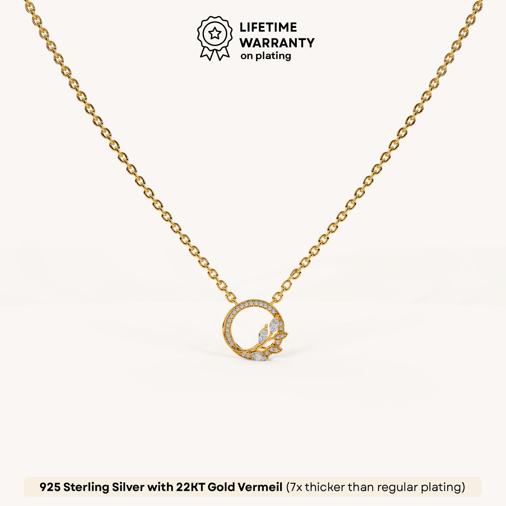Bloom Circle Pendant in 92.5 Sterling Silver