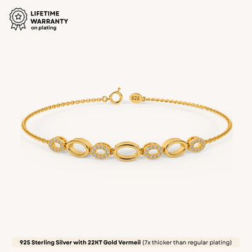 Oval Cluster Bracelet in 92.5 Sterling Silver
