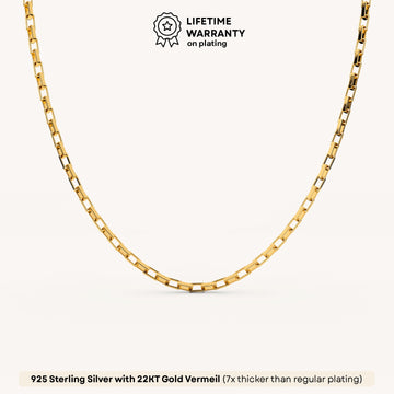 Box Gleam Chain in 92.5 Sterling Silver