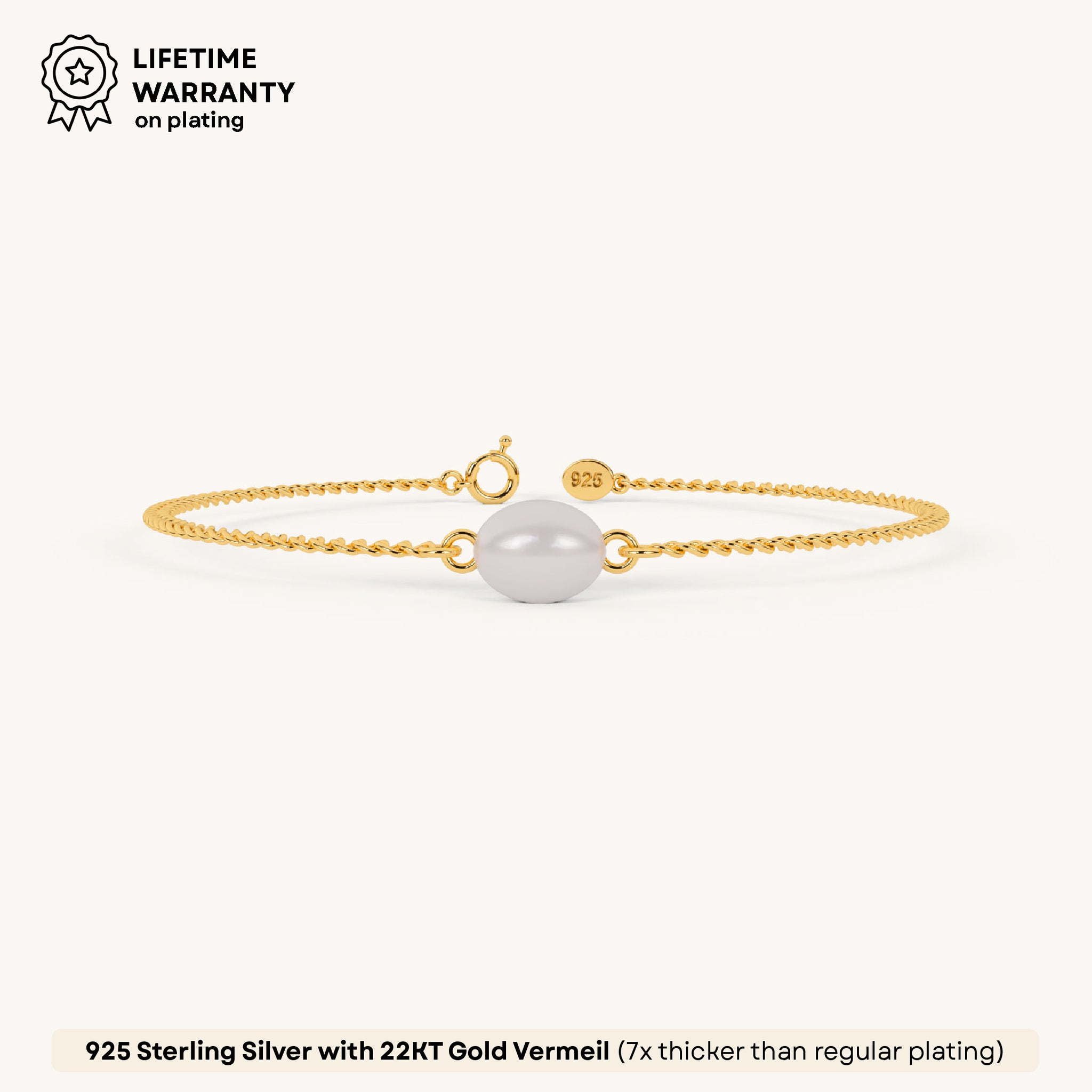 Solo Moon Pearl Bracelet