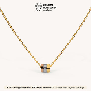 Trio Charm Necklace in 92.5 Sterling Silver