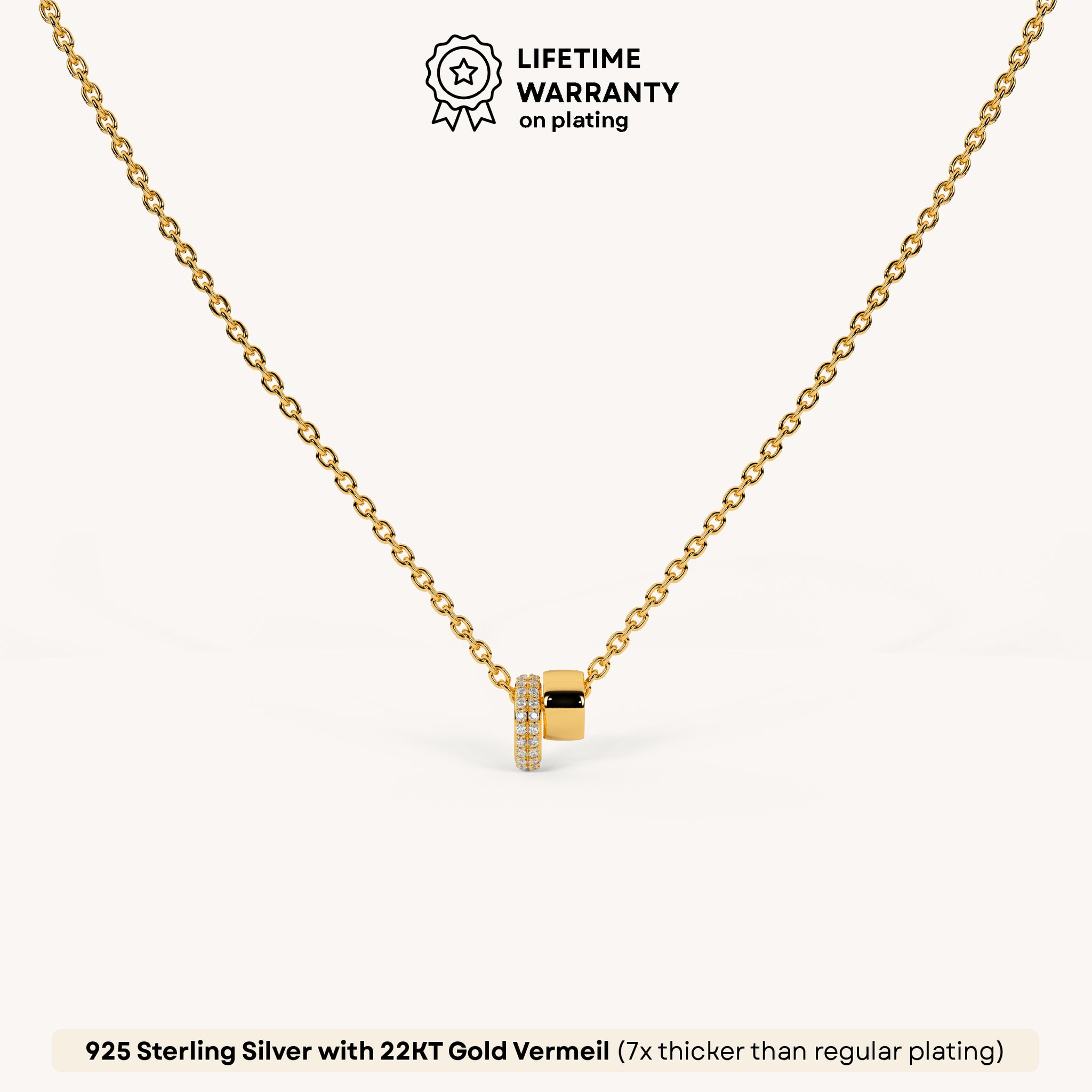 Dazzle Roll Necklace in 92.5 Sterling Silver