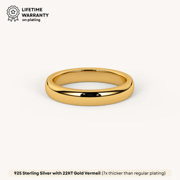 Nova Dome Band in 92.5 Sterling Silver