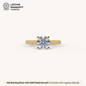 Classic Spark Solitaire Ring in 92.5 Sterling Silver
