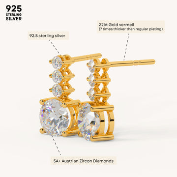 Glow Drop Studs in 92.5 Sterling Silver