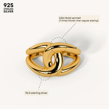 Infinity Knot Ring in 92.5 Sterling Silver