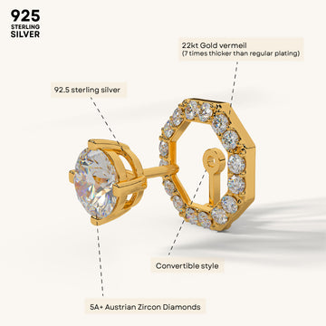 Dual Luxe Hoops in 92.5 Sterling Silver