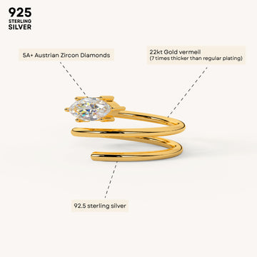 Aurora Stack Ring in 92.5 Sterling Silver
