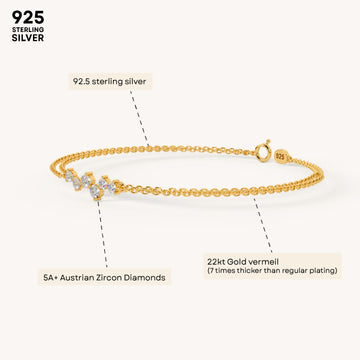 Glitz Diamond Bracelet in 92.5 Sterling Silver