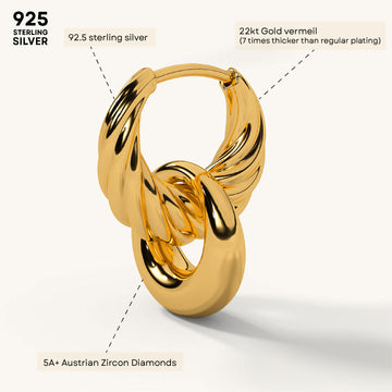 Luxe Loop Hoops in 92.5 Sterling Silver
