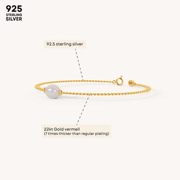 Solo Moon Pearl Bracelet