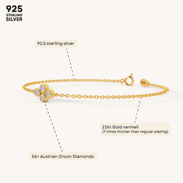 Daisy Bloom Bracelet in 92.5 Sterling Silver