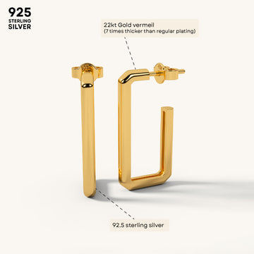 Sleek Hoop Earrings in 92.5 Sterling Silver