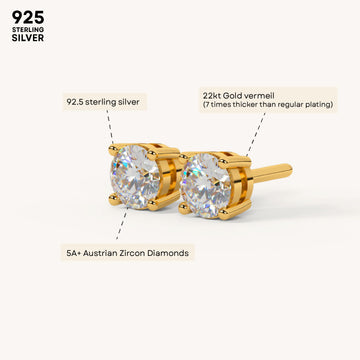 Daily Dime Studs in 92.5 Sterling Silver