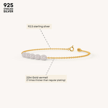 Shell Pearl Bracelet in Sterling Silver