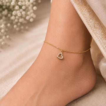 Heartstring Silver Anklet