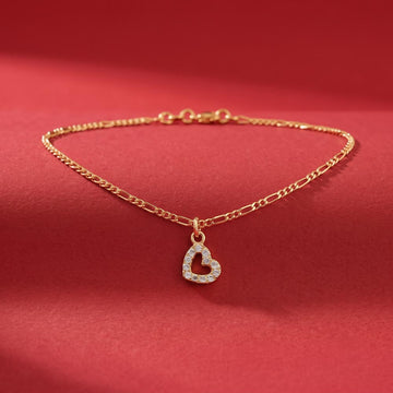 Heartstring Silver Anklet