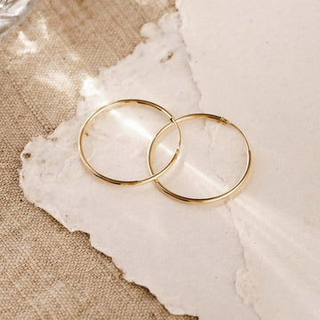 Simpler Golden Hoops in 92.5 Sterling Silver