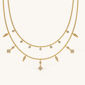 Glimra Layered Necklace in 92.5 Sterling Silver