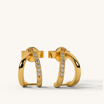 Goldline Dangle Earrings in 92.5 Sterling Silver