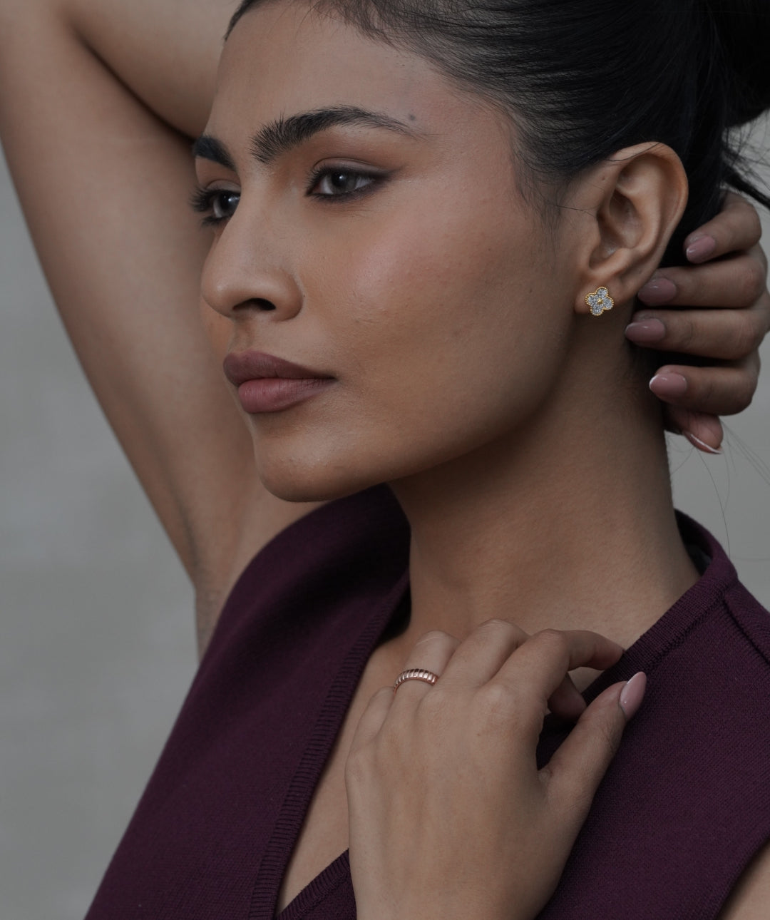 Petal Glow Clover Studs