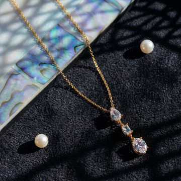 Trio Drop Diamond Necklace