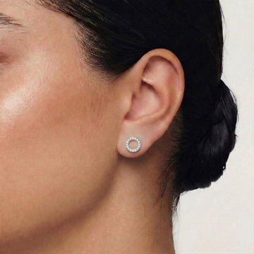 High Spark Halo Studs in 92.5 Sterling Silver