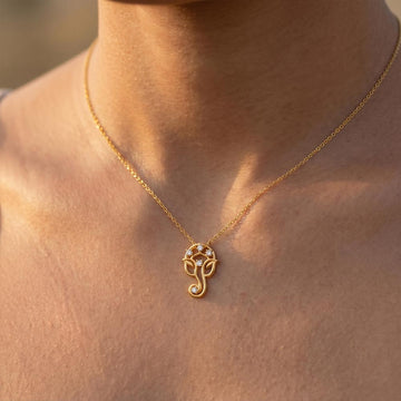 Shubh Labh Ganesha Necklace in 92.5 Sterling Silver