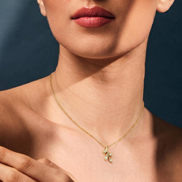 June leaf Necklace in 92.5 Sterling Silver