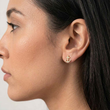 Anchor Spark Studs in 92.5 Sterling Silver