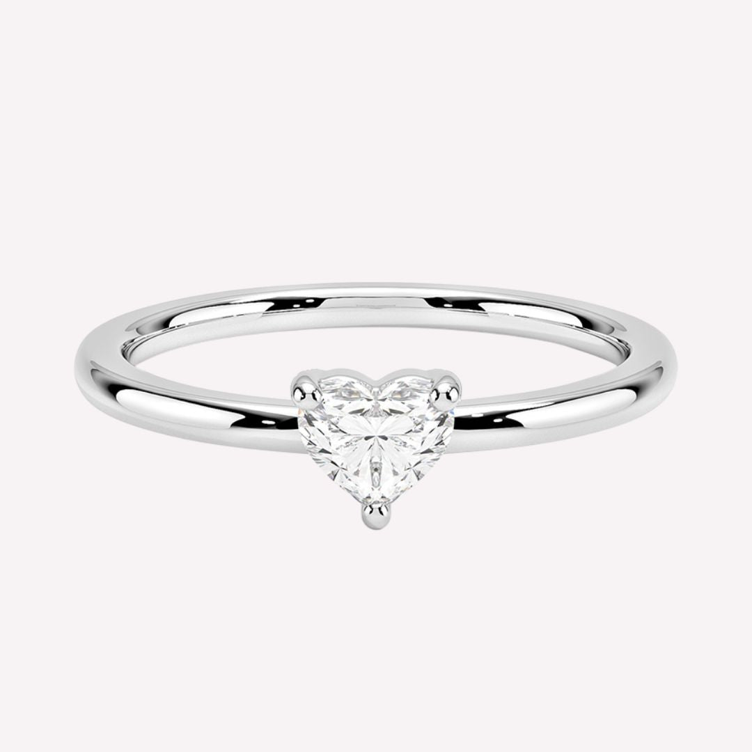 Sweet-heart Ring in 92.5 Sterling Silver