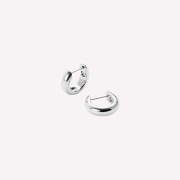 Radiant Curved Hoops in 92.5 Sterling Silver