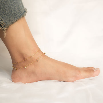Mellow Drop Anklet in 92.5 Sterling Silver