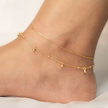 Mellow Drop Anklet in 92.5 Sterling Silver
