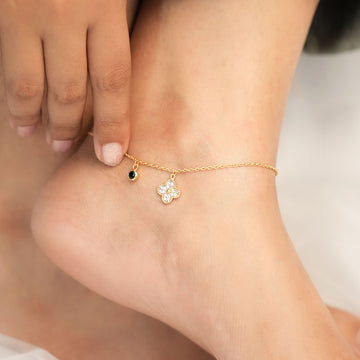 Nazaara Anklet in 92.5 Sterling Silver