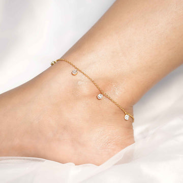 Ziya Gleam Anklet in 92.5 Sterling Silver