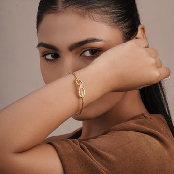 Infinity Grace Cuff Bracelet in 92.5 Sterling Silver
