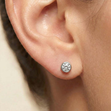 Moon Studs in 92.5 Sterling Silver