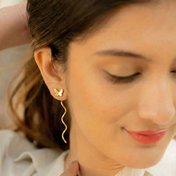 Zenith Zig Zag Stud Earrings in 92.5 Sterling Silver