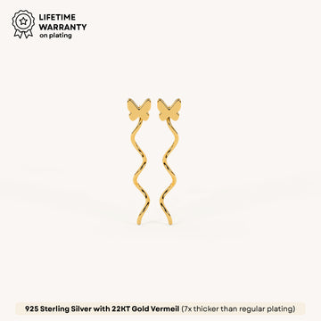Zenith Zig Zag Stud Earrings in 92.5 Sterling Silver